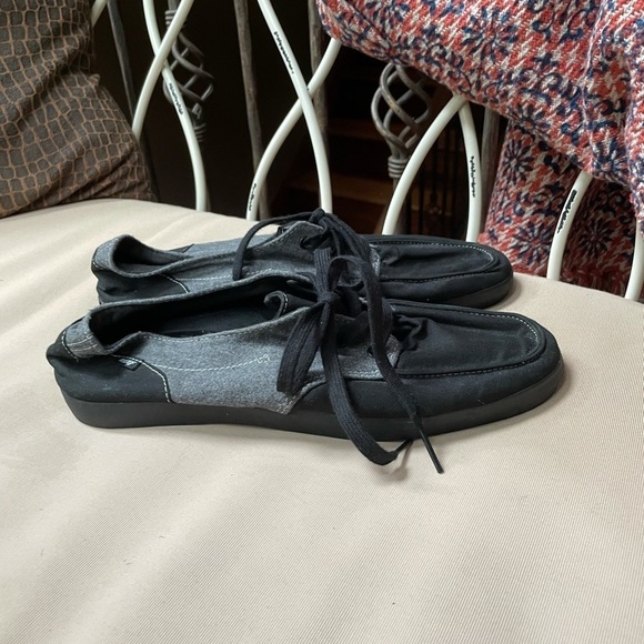 Reef Lace Up‎ Canvas Shoes Black Grey Size 13 - Picture 3 of 5